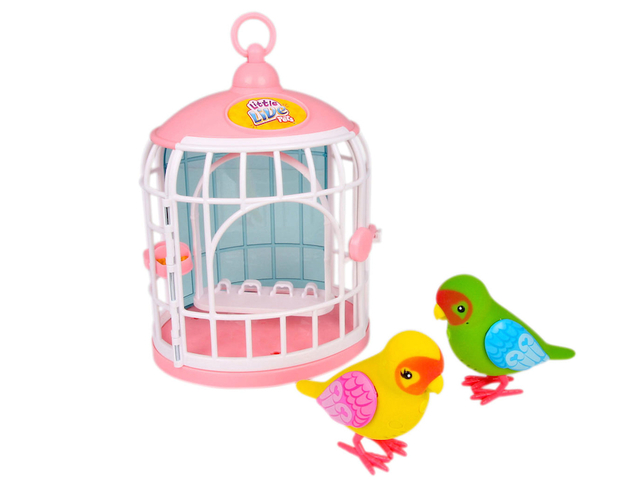 furreal bird in cage