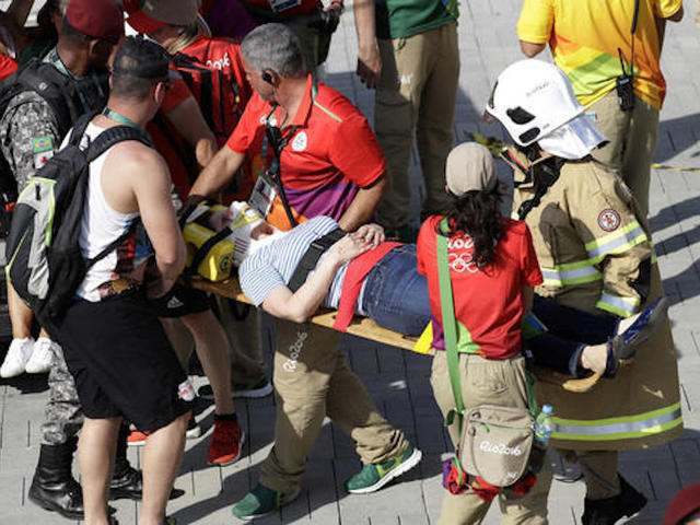 Olympic fans injured by falling TV camera in Rio