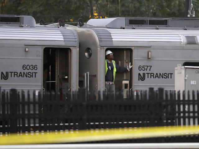 Damaged NJ Transit train removed from terminal after crash