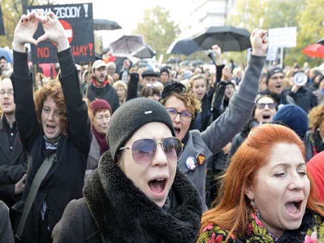 Poles stage new protests over proposed abortion restrictions