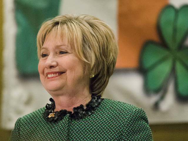 Hillary Clinton says she's 'ready to come out of the woods' at St. Patrick's Day event