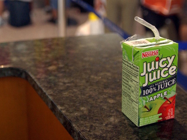 Does 100-percent fruit juice make kids gain weight?