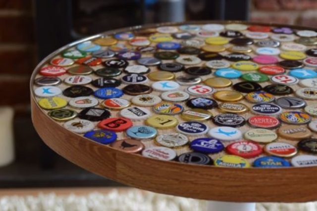 How To Make A Table With Beer Bottle Caps - Beer Cap Coffee Table Diy How To Make A Table With Beer Bottle Caps - Beer Cap Coffee Table Diy